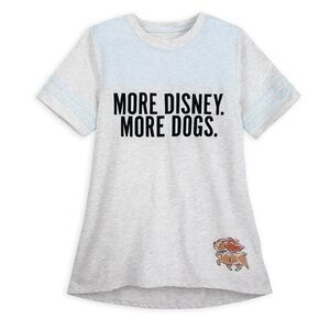 Disney Womens Lady "More Disney. More Dogs" T-Shirt Lady and the Tramp in Grey L